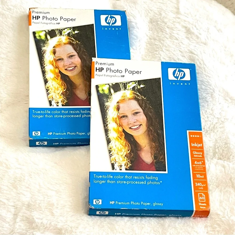 HP Premium Photo Paper 60 Sheets 4x6 set of 2 New